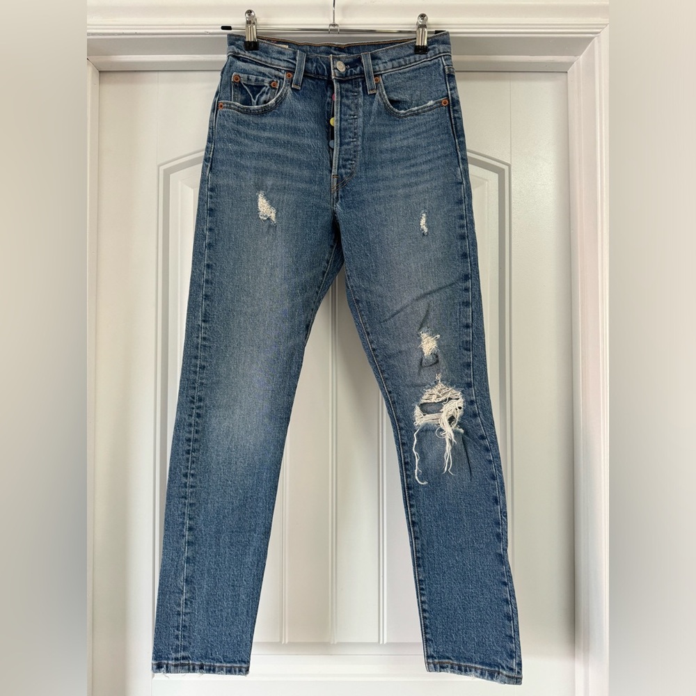 LEVI'S 145 Years Limited Edition 501 Premium Skinny Rainbow Button Fly W25 L28 - Picture 2 of 10